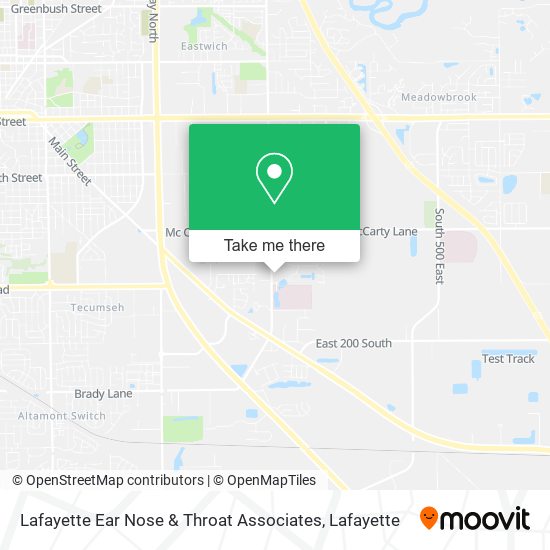 Lafayette Ear Nose & Throat Associates map