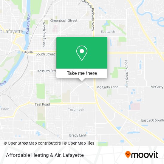 Affordable Heating & Air map