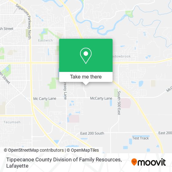 Tippecanoe County Division of Family Resources map