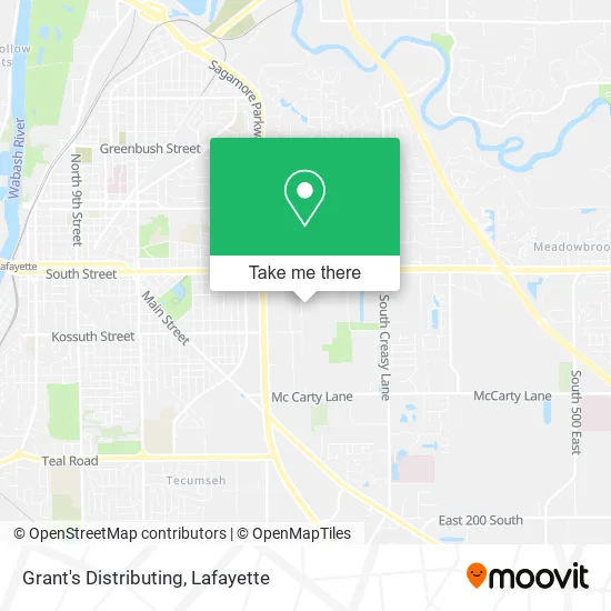 Grant's Distributing map
