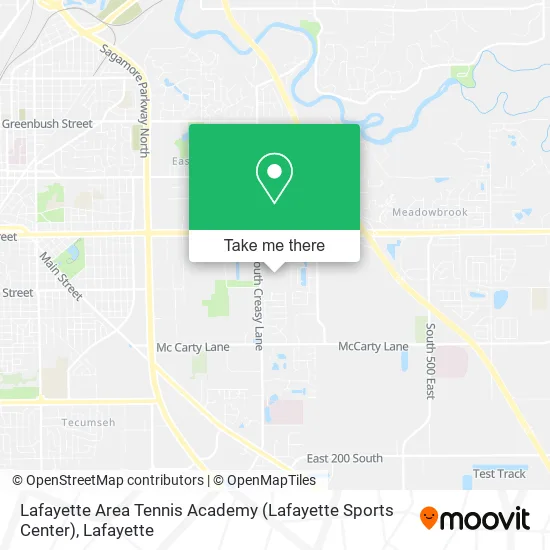 Lafayette Area Tennis Academy (Lafayette Sports Center) map