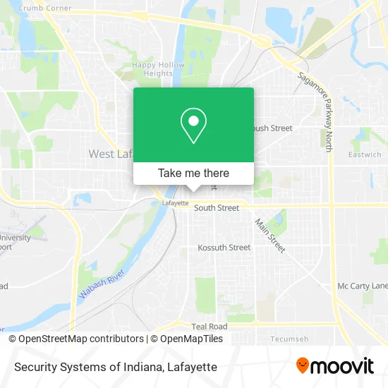 Security Systems of Indiana map