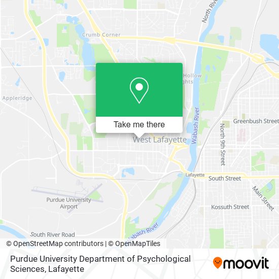 Purdue University Department of Psychological Sciences map