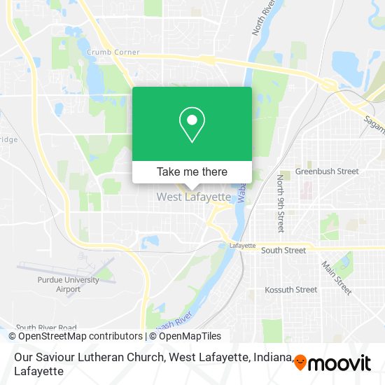 Our Saviour Lutheran Church, West Lafayette, Indiana map