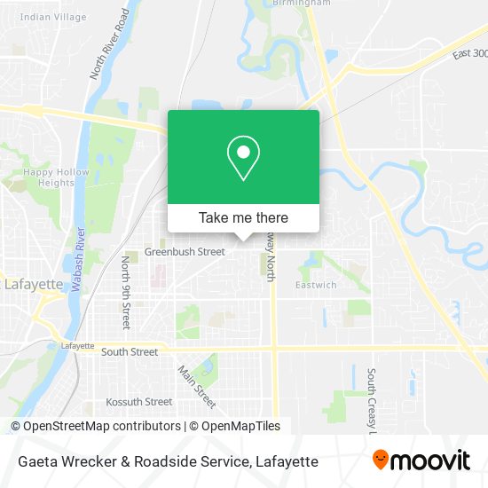 Mapa de Gaeta Wrecker & Roadside Service