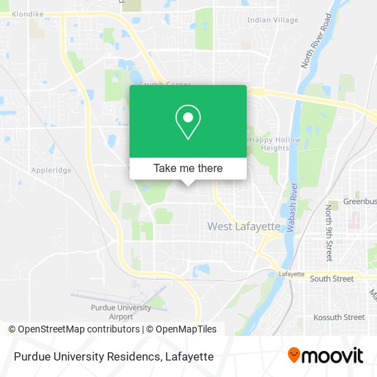 Purdue University Residencs map