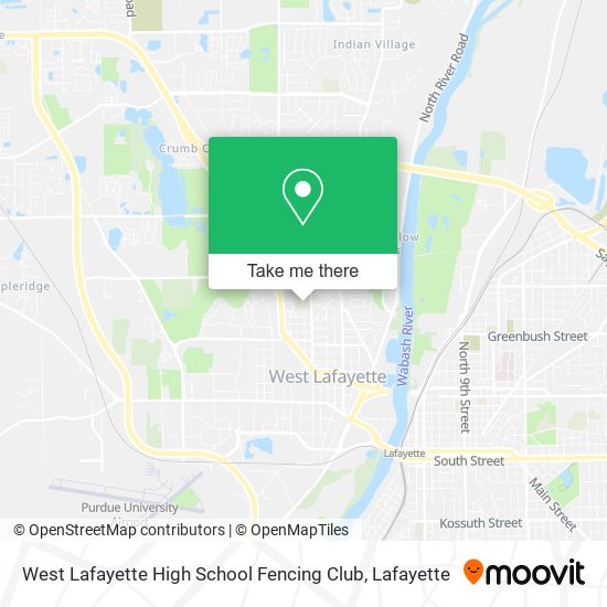 West Lafayette High School Fencing Club map