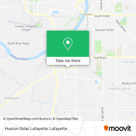 Huston Solar Lafayette map