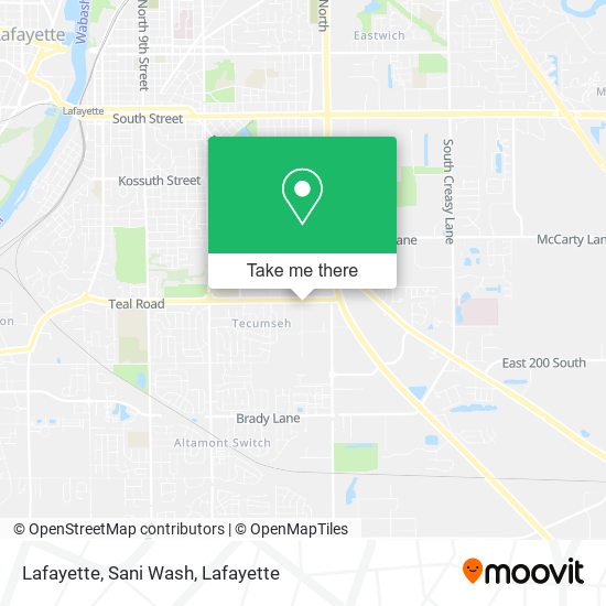 Lafayette, Sani Wash map