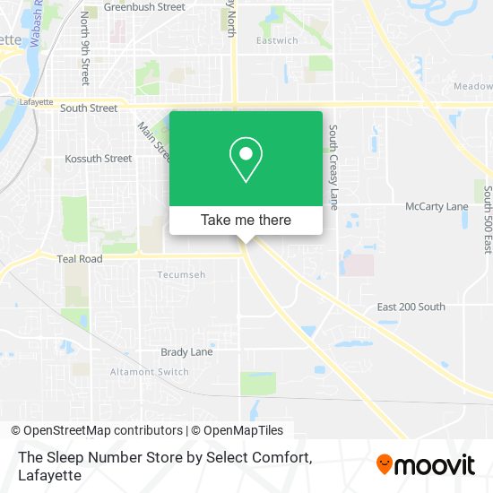 The Sleep Number Store by Select Comfort map