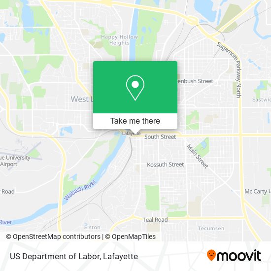 US Department of Labor map