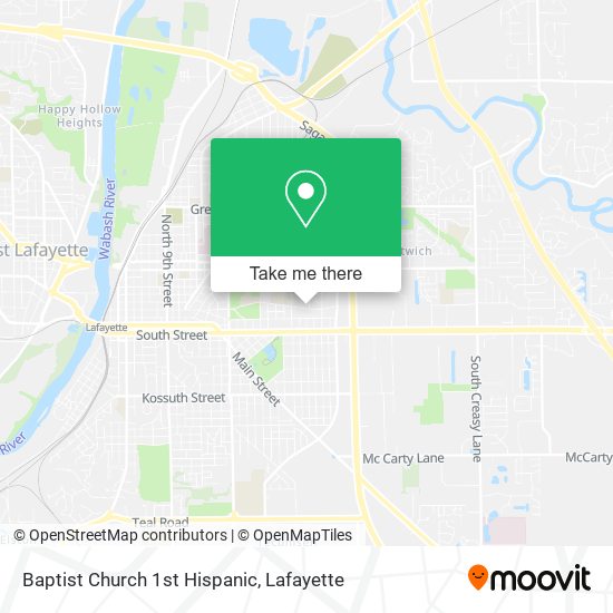 Baptist Church 1st Hispanic map
