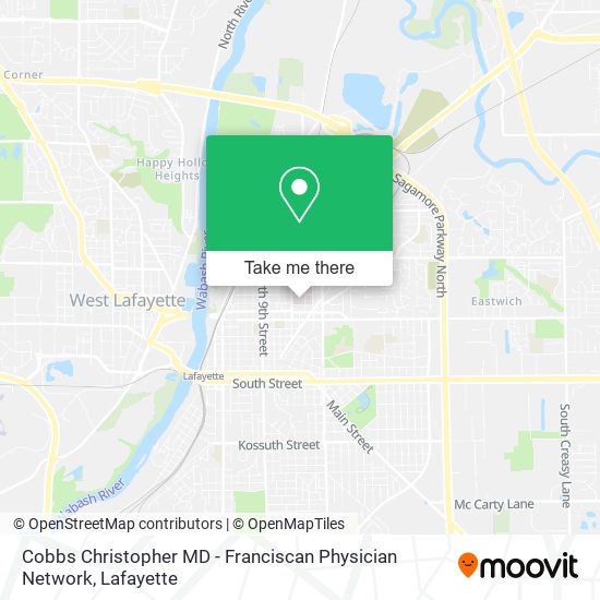 Cobbs Christopher MD - Franciscan Physician Network map
