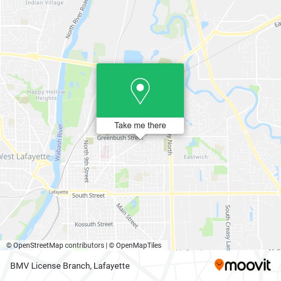 Mapa de BMV License Branch