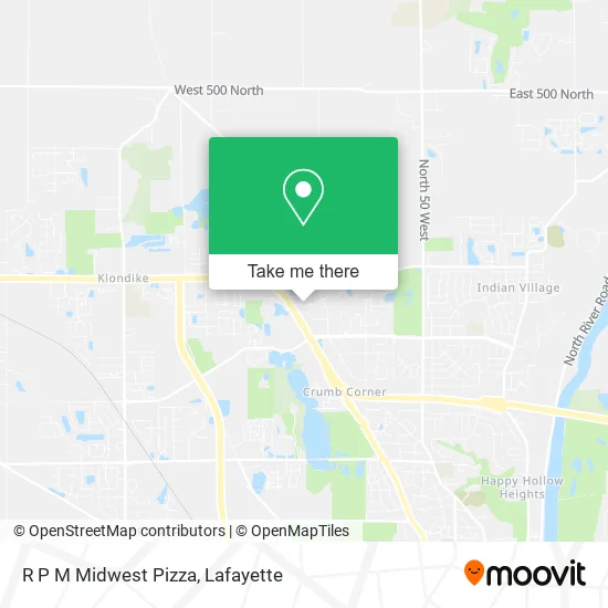 R P M Midwest Pizza map