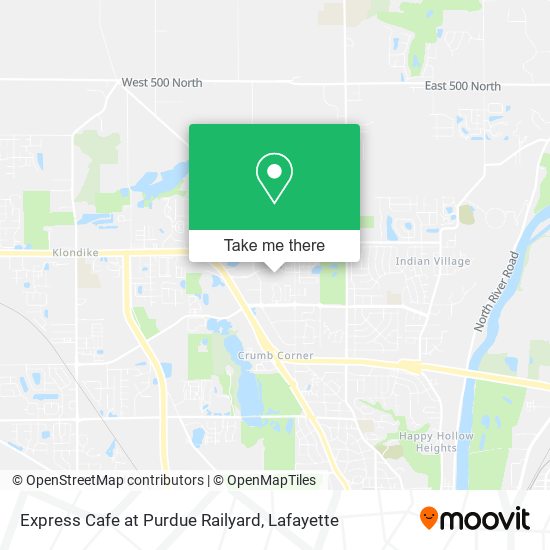 Express Cafe at Purdue Railyard map