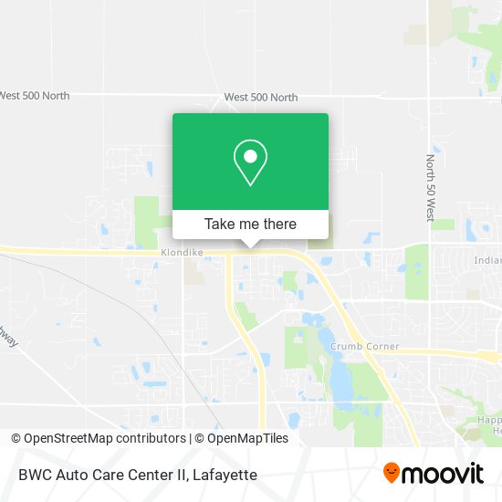 Mapa de BWC Auto Care Center II