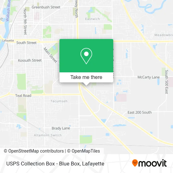 USPS Collection Box - Blue Box map