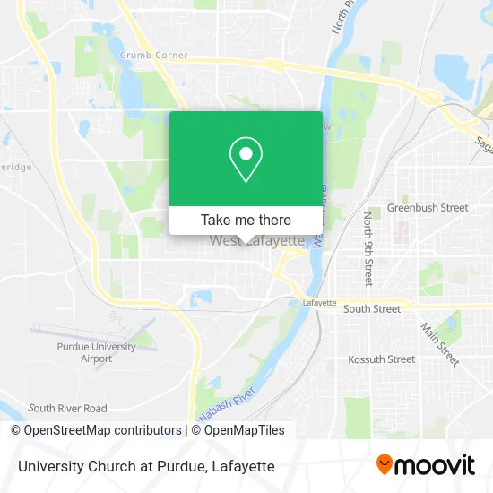 University Church at Purdue map
