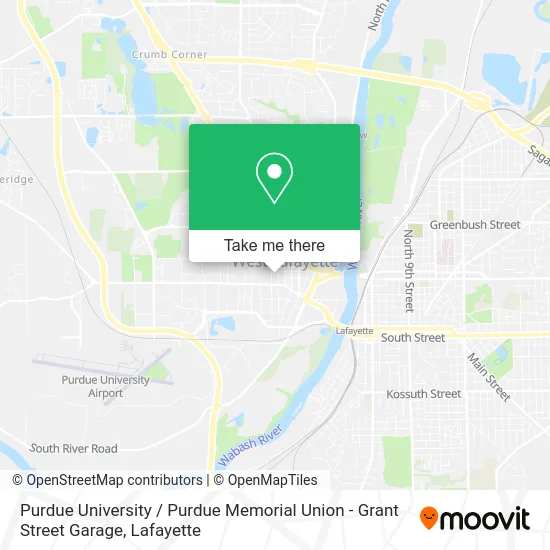 Purdue University / Purdue Memorial Union - Grant Street Garage map