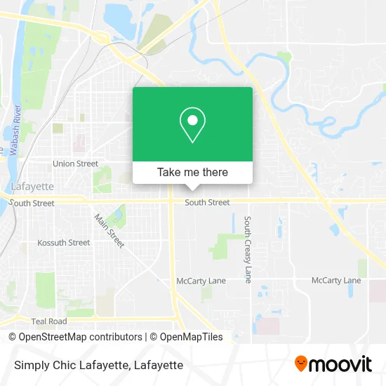 Simply Chic Lafayette map