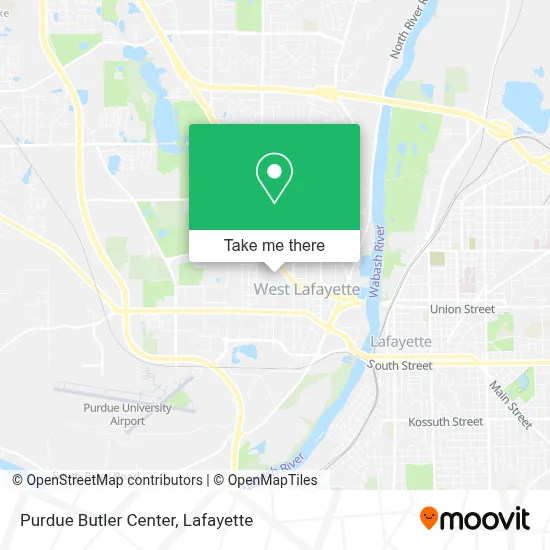 Purdue Butler Center map