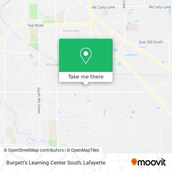 Burgett's Learning Center South map