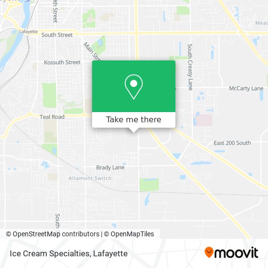 Ice Cream Specialties map