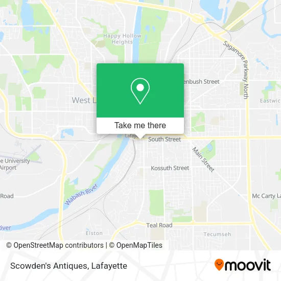 Scowden's Antiques map