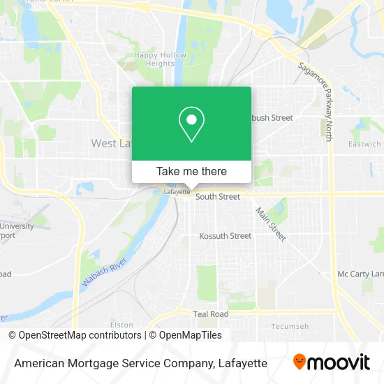 American Mortgage Service Company map