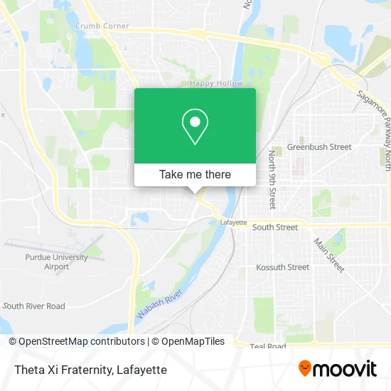 Theta Xi Fraternity map