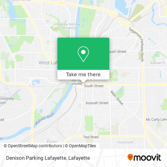 Denison Parking Lafayette map