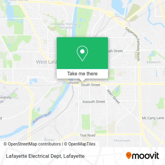 Lafayette Electrical Dept map