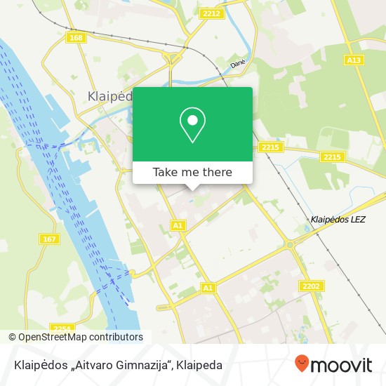 Klaipėdos „Aitvaro Gimnazija“ map
