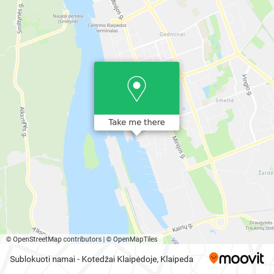 Sublokuoti namai - Kotedžai Klaipėdoje map