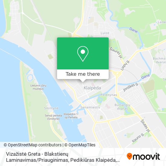 Карта Vizažistė Greta - Blakstienų Laminavimas / Priauginimas, Pedikiūras Klaipėda