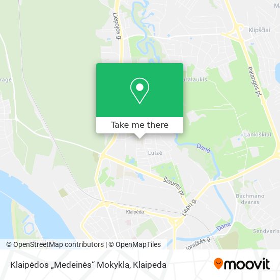 Карта Klaipėdos „Medeinės“ Mokykla