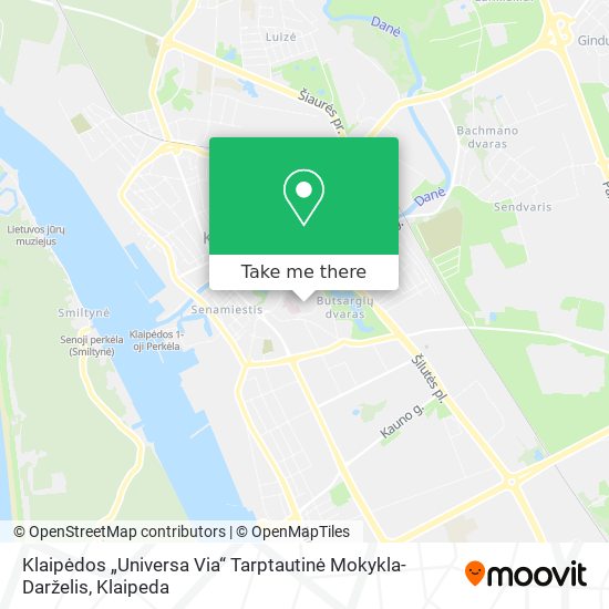Карта Klaipėdos „Universa Via“ Tarptautinė Mokykla-Darželis