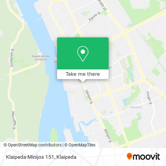 Klaipeda-Minijos 151 map