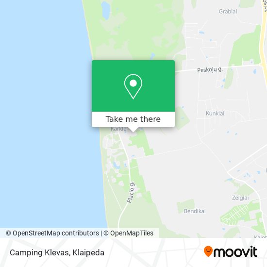 Camping Klevas map