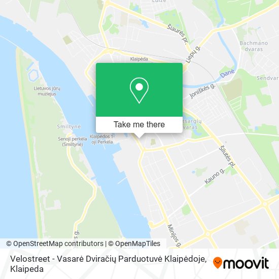 Карта Velostreet - Vasarė Dviračių Parduotuvė Klaipėdoje