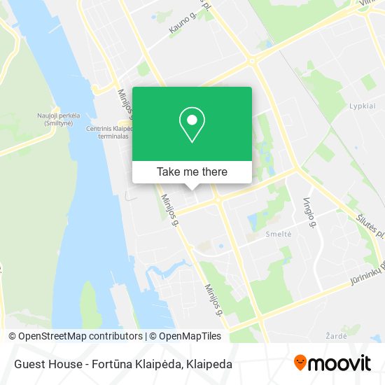 Guest House - Fortūna Klaipėda map
