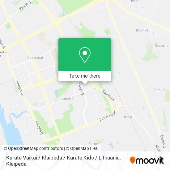 Карта Karate Vaikai / Klaipėda / Karate Kids / Lithuania