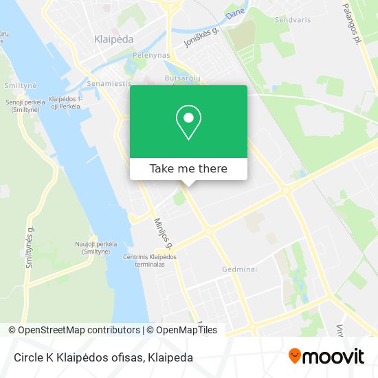 Circle K Klaipėdos ofisas map