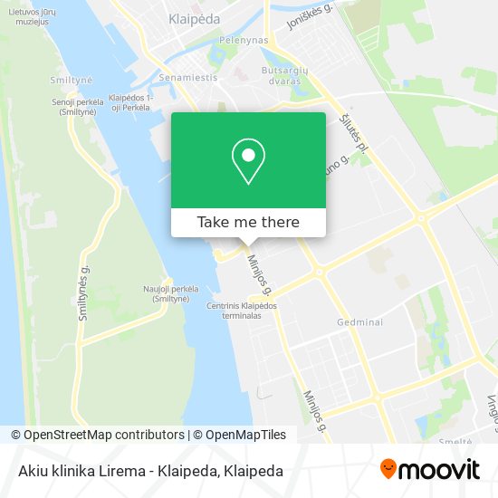 Карта Akiu klinika Lirema - Klaipeda