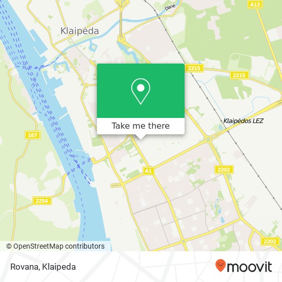Карта Rovana, Taikos prospektas 91182 Klaipėda