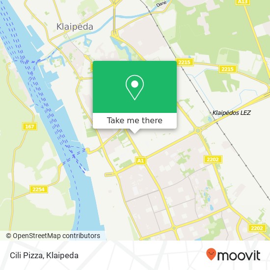 Карта Cili Pizza, Taikos prospektas 91182 Klaipėda
