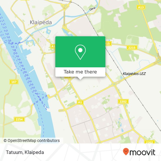 Карта Tatuum, Dubysos gatvė 91181 Klaipėda