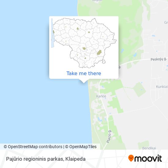 Pajūrio regioninis parkas map