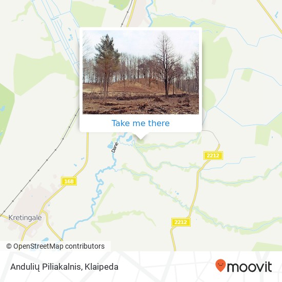 Карта Andulių Piliakalnis